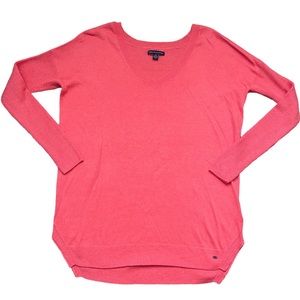 Vintage American Eagle V-Neck Bright Slim Fit Long Sleeve Sweater (size S)